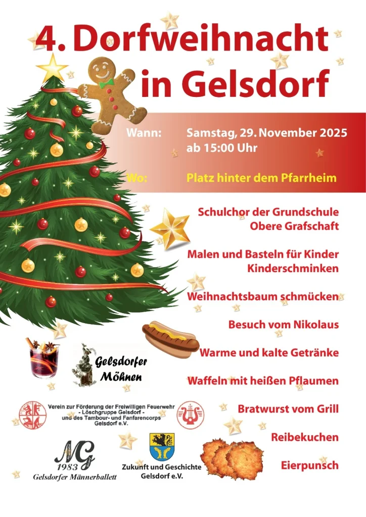 Plakat 4. Dorfweihnacht in Gelsdorf